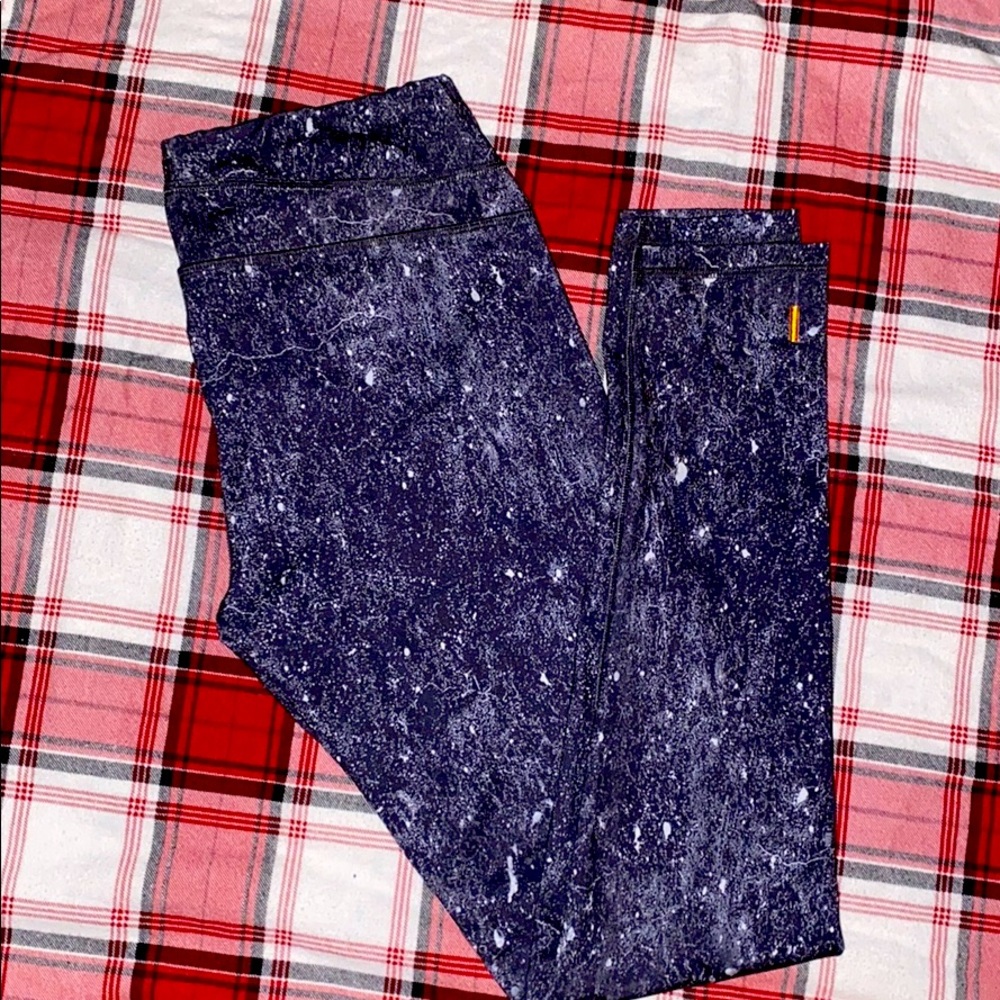 Lucy Brand Leggings. Grey/Black/White. Medium.